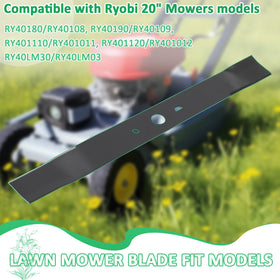 Ketofa blade with extended cutting surface for efficient mowing on Ryobi 40V