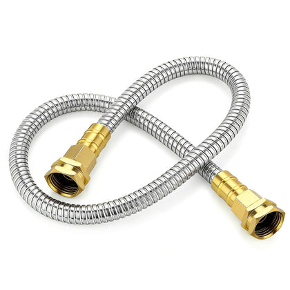KETTOYA 3 ft stainless steel garden hose with brass connector for easy reel attachment