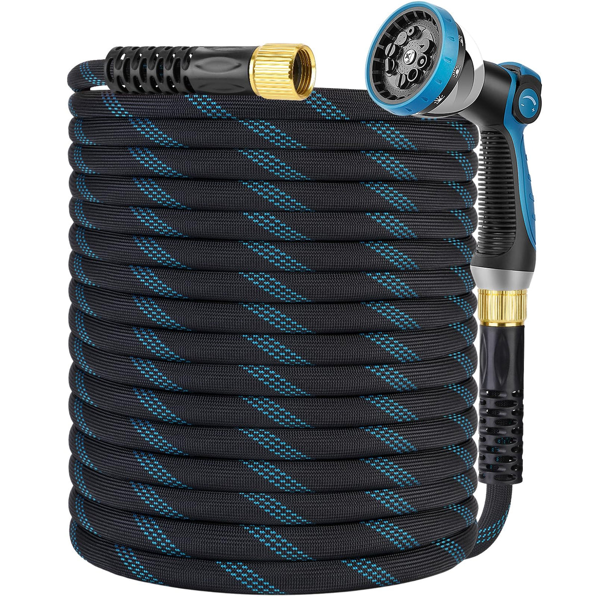 KETTOYA non-expanding hose 25ft for lighter, tangle-free watering sessions.