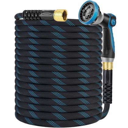 KETTOYA non-expanding hose 25ft for lighter, tangle-free watering sessions.