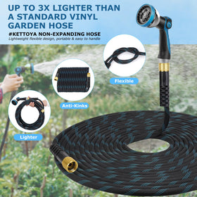 KETTOYA thumb-controlled nozzle with 10 functions for versatile watering.