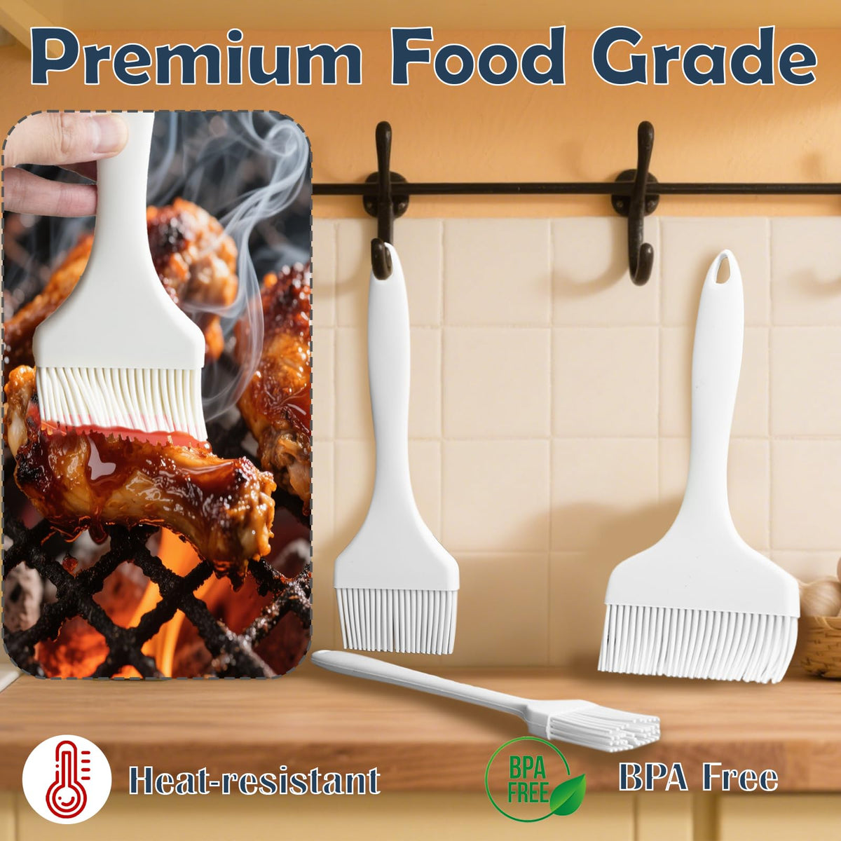 KEUYE meat brush demonstrates pot-friendly, cookware-safe design
