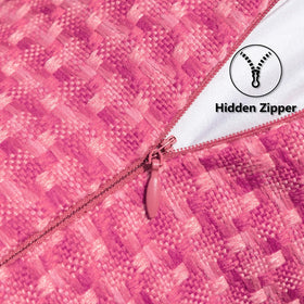 Kevin Textile invisible zipper cover for easy insert and clean look.
