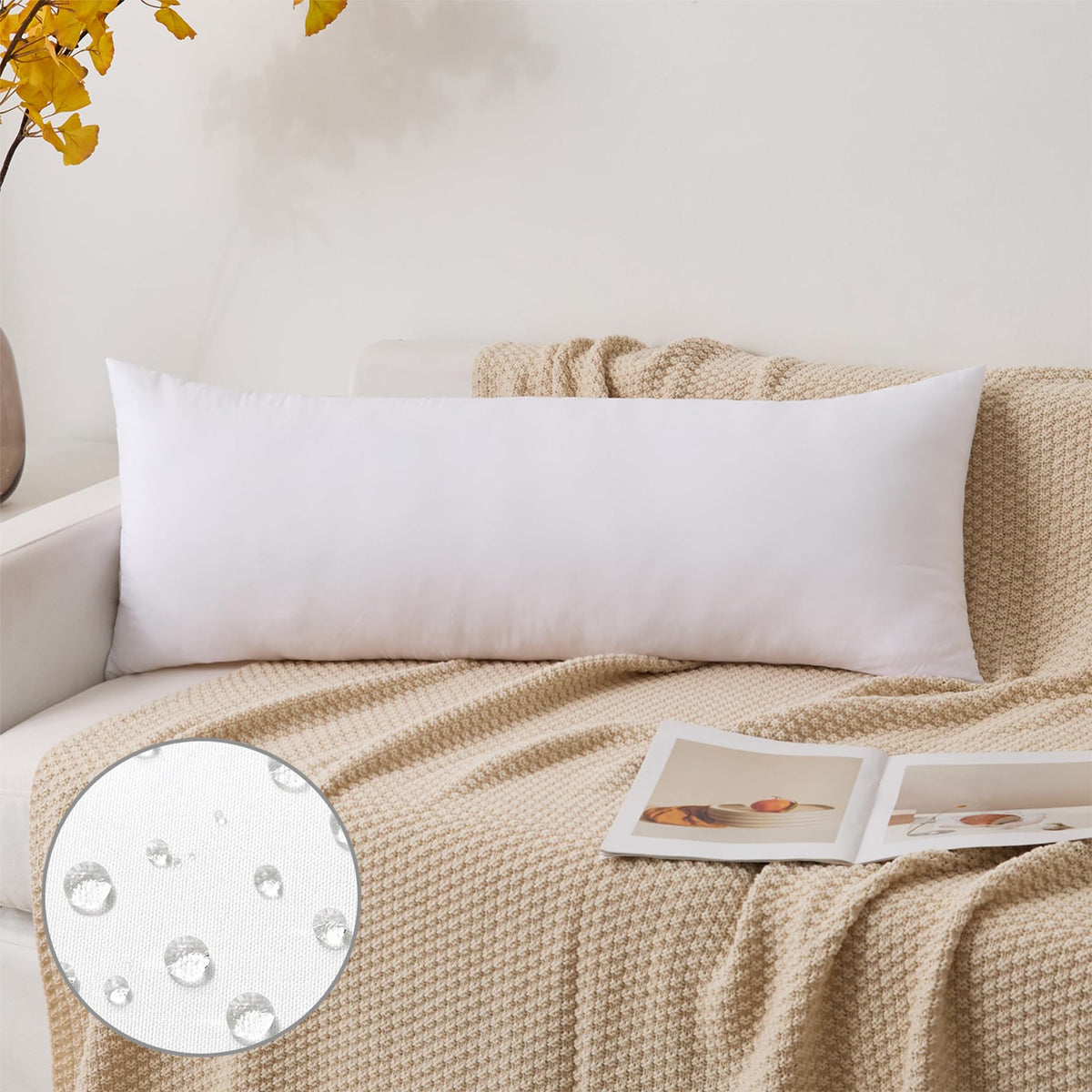 Kevin Textile large body pillow insert fits couches and beds for comfort.