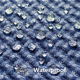 Kevin Textile zipper detail on outdoor pillow cover shows seamless closure