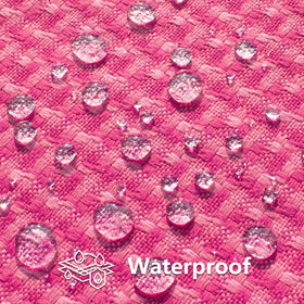 Kevin Textile PU-coated outdoor cover resists water and dust.