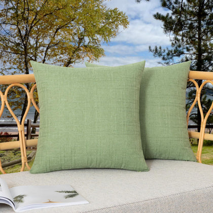 Kevin Textile sage green patio pillow cover 18x18 for outdoor decor and protection