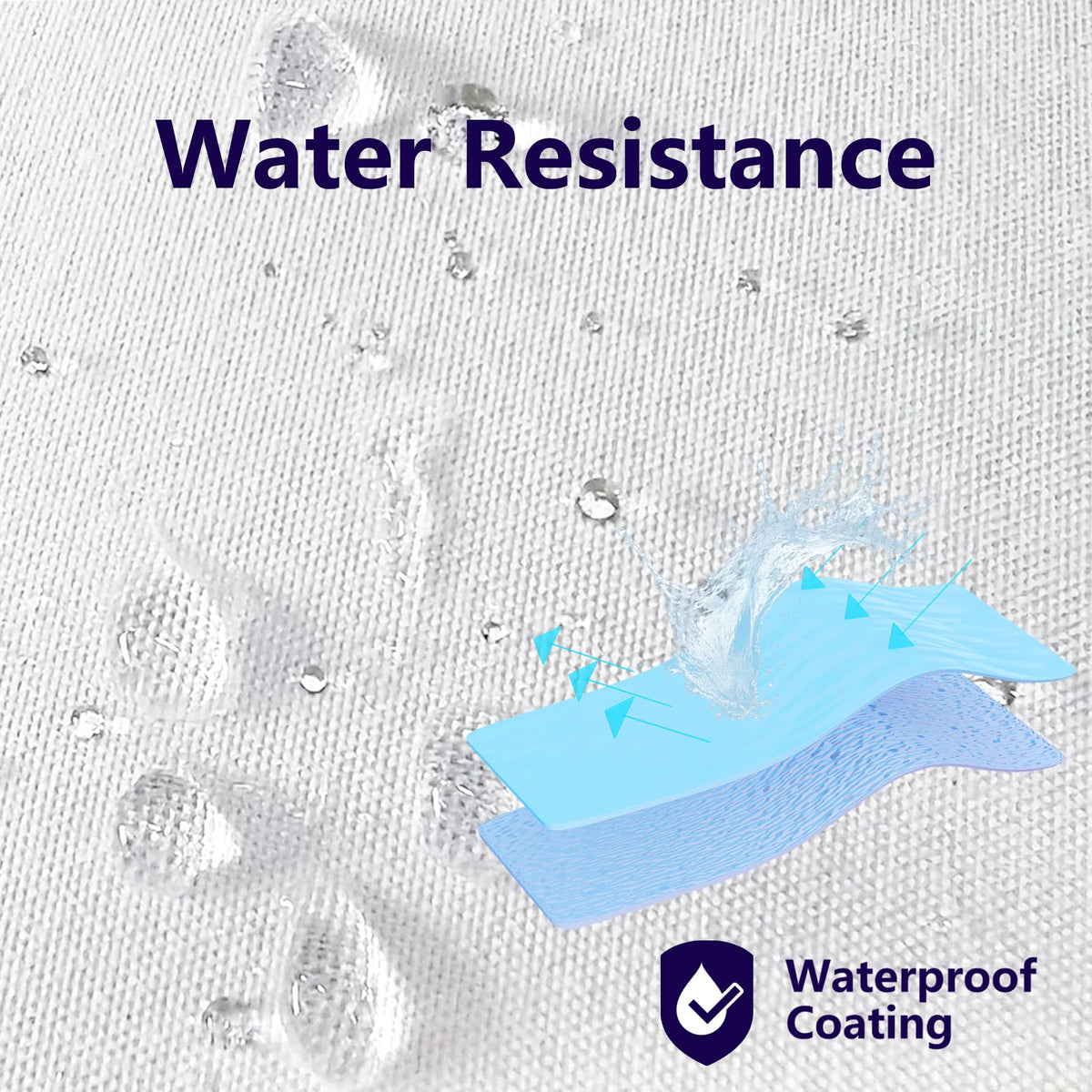 Kevin Textile waterproof cover protects against weather and spills.