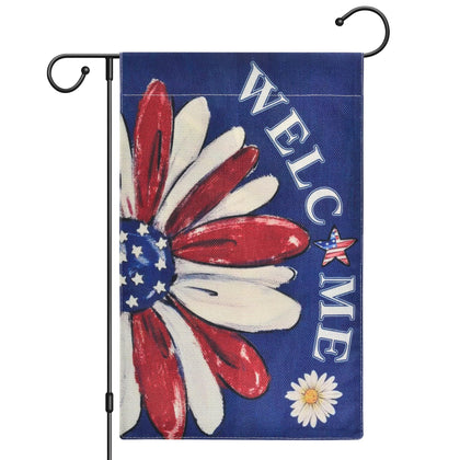 Kevinste 12x18 inch double-sided flag with blue stars and stripes for outdoor curb appeal.