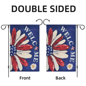 Kevinste blue welcome flag for deck, patio or veranda.