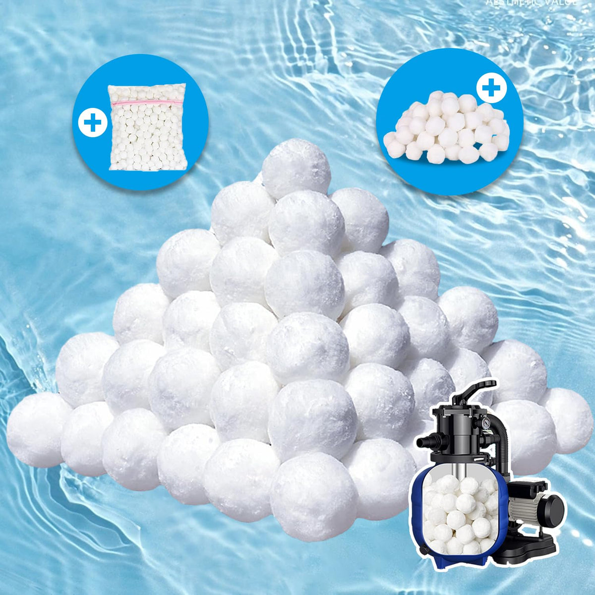 Kevsuvqin pool filter balls capacity boost for less frequent replacements.