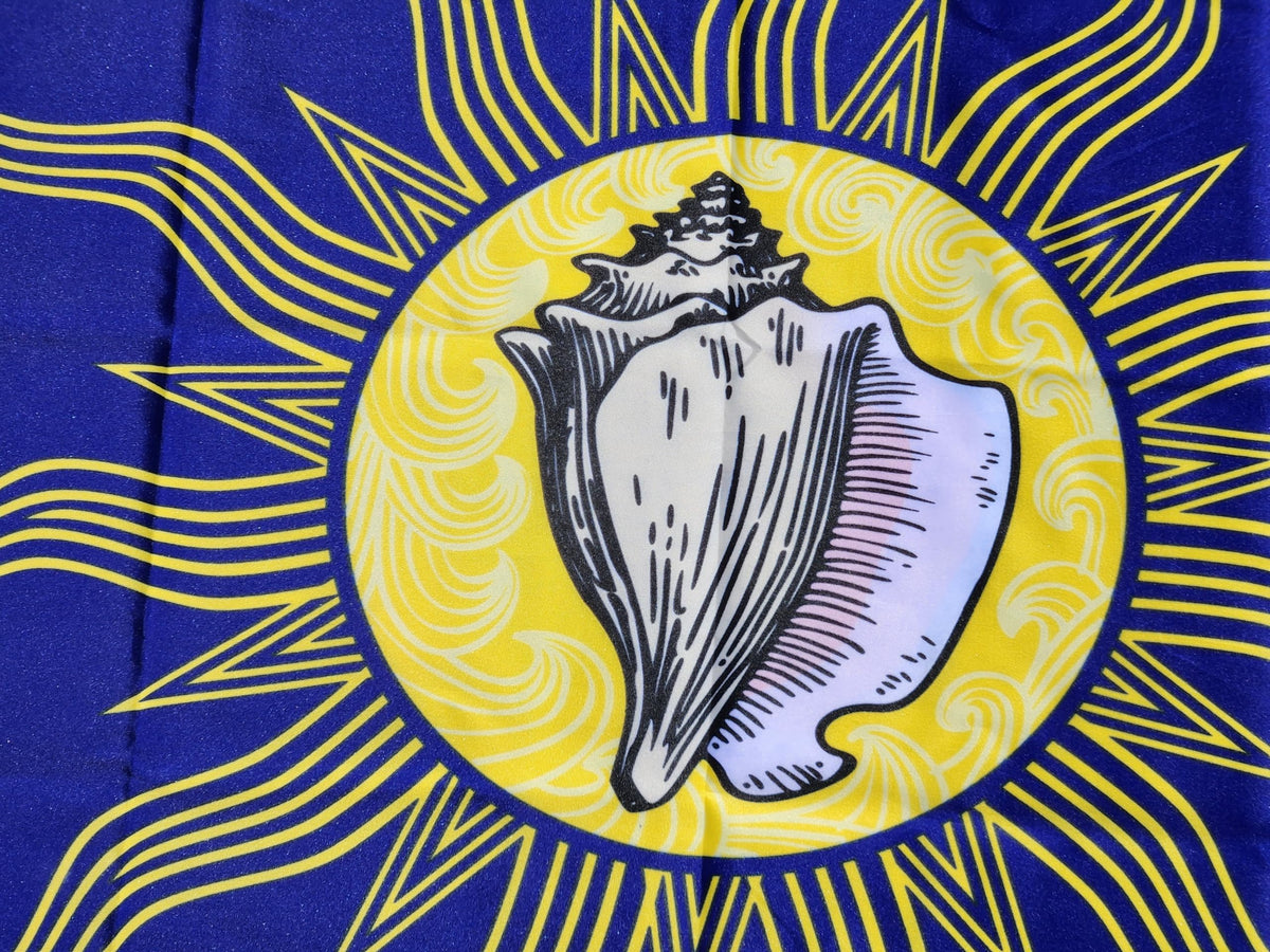 Key West Flags heavy-weight polyester fabric resists wear in windy conditions.