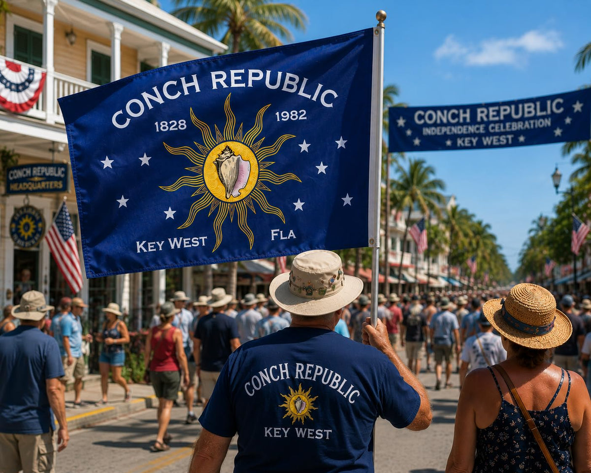 Key West Flags officially licensed product showcases authentic brand heritage.
