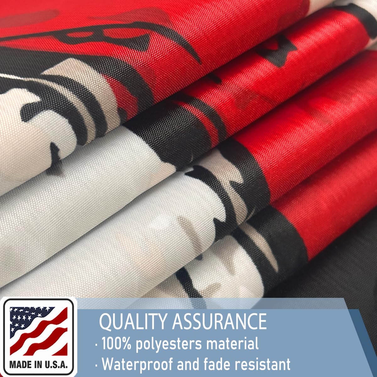 KEYCA heavy-duty flag with UV-resistant polyester resists weather and fading.