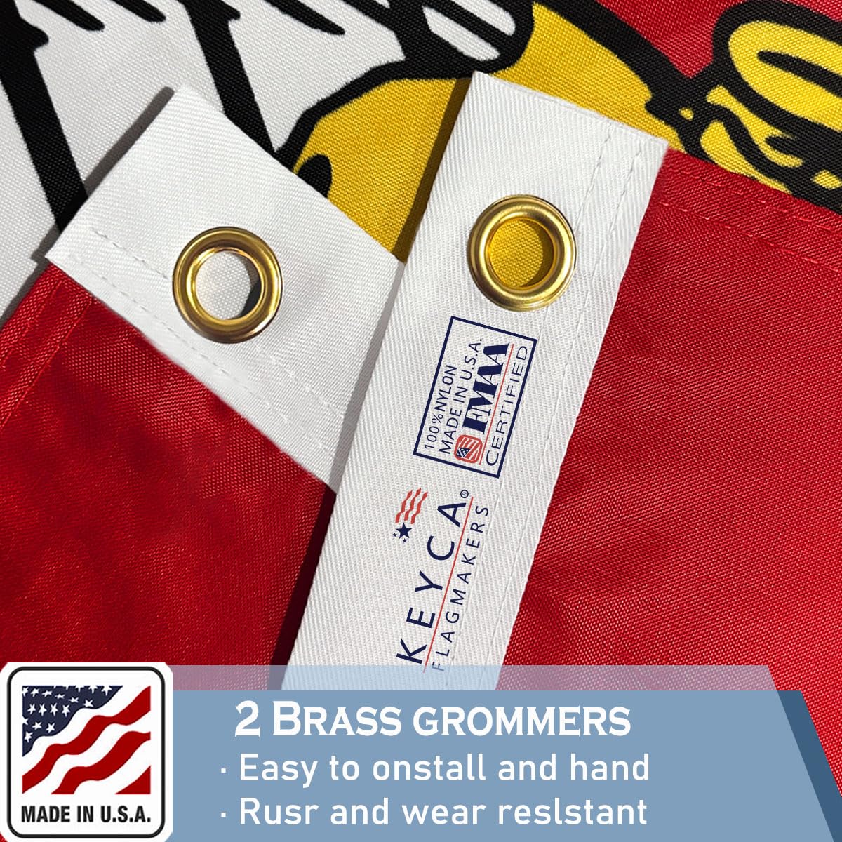 KEYCA USMC flag detailed dyes with long-lasting color