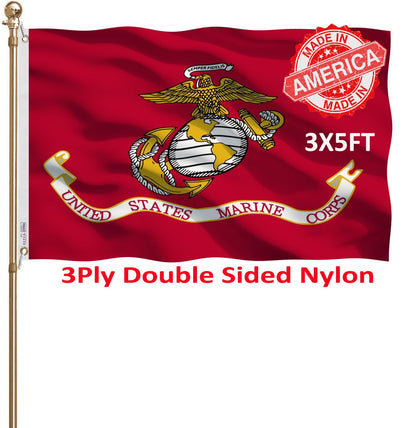 KEYCA USMC flag double-sided nylon for outdoor decoration