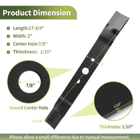 Keycci 2501302 blade placed on Greenworks mower deck, showcasing precise fit