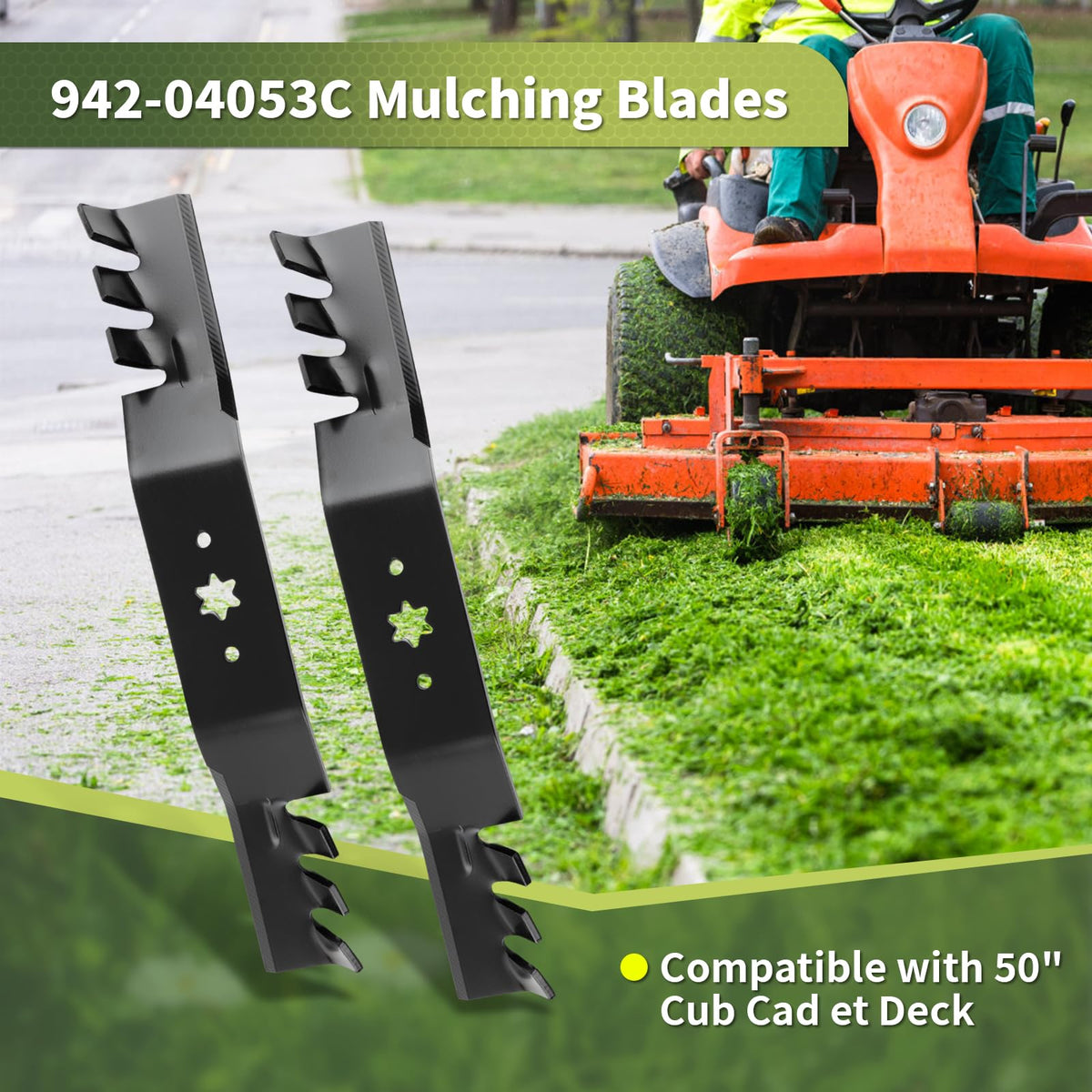 Keycci 942-04053C blade in action mulching lawn