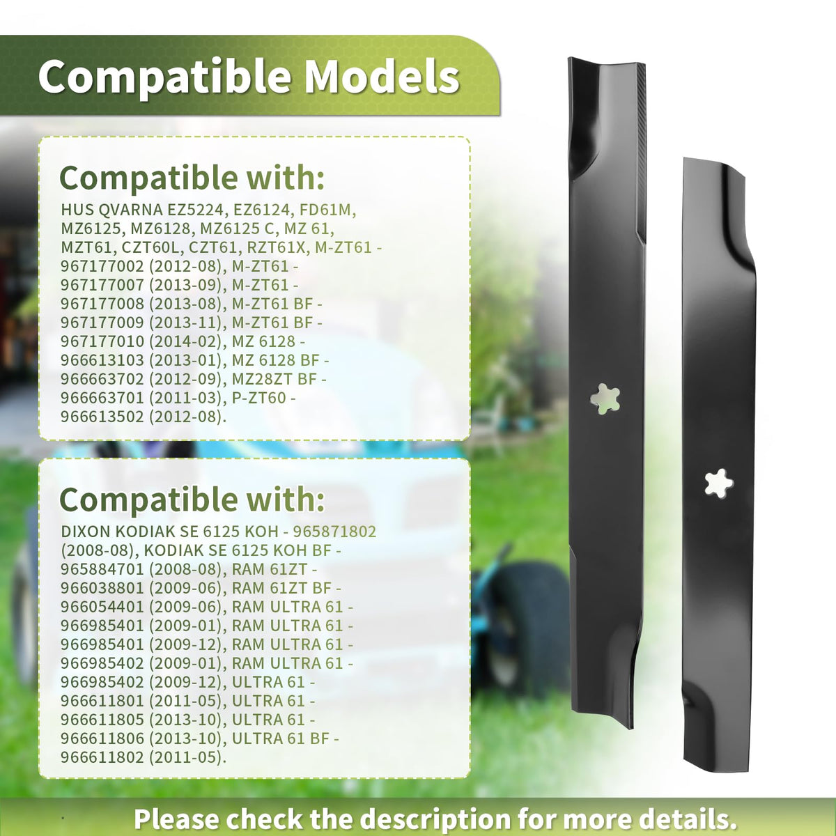 Keycci high-lift blade with rolled edge design improves mowing efficiency.