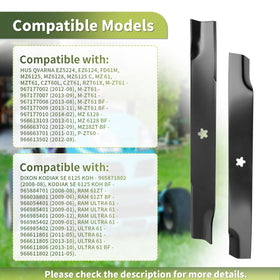 Keycci high-lift blade with rolled edge design improves mowing efficiency.