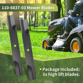 Keycci three-pack mower blades for 50-inch decks