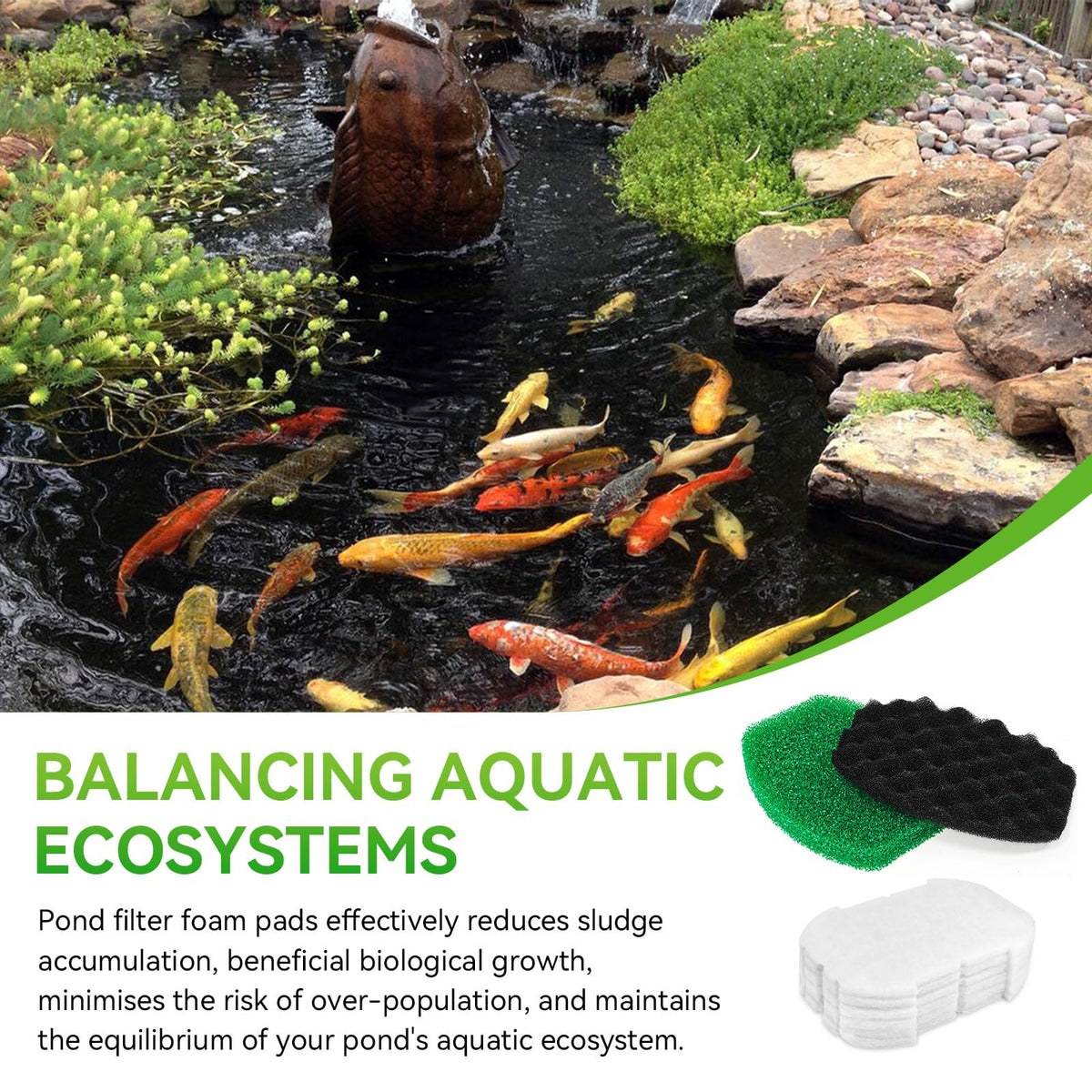 Keydinht three-stage-filtration balances pond ecology and reduces silt buildup