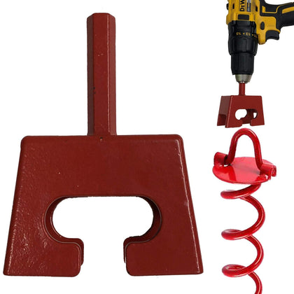 Keyfit Tools Ground Anchor Speed Staker in drill action for quick setup