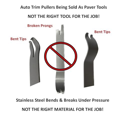Keyfit Tools joint scraper micro teeth clean edges while pulling pavers.