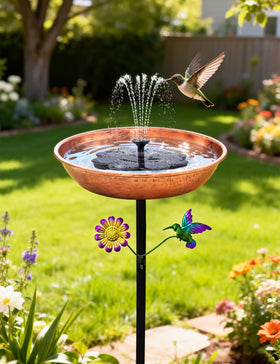 Keygift hummingbird ornament decorates the bowl, enhancing decorative appeal for visitors.