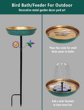 Keygift bird bath feeder doubles as seed dish to attract finches and cardinals