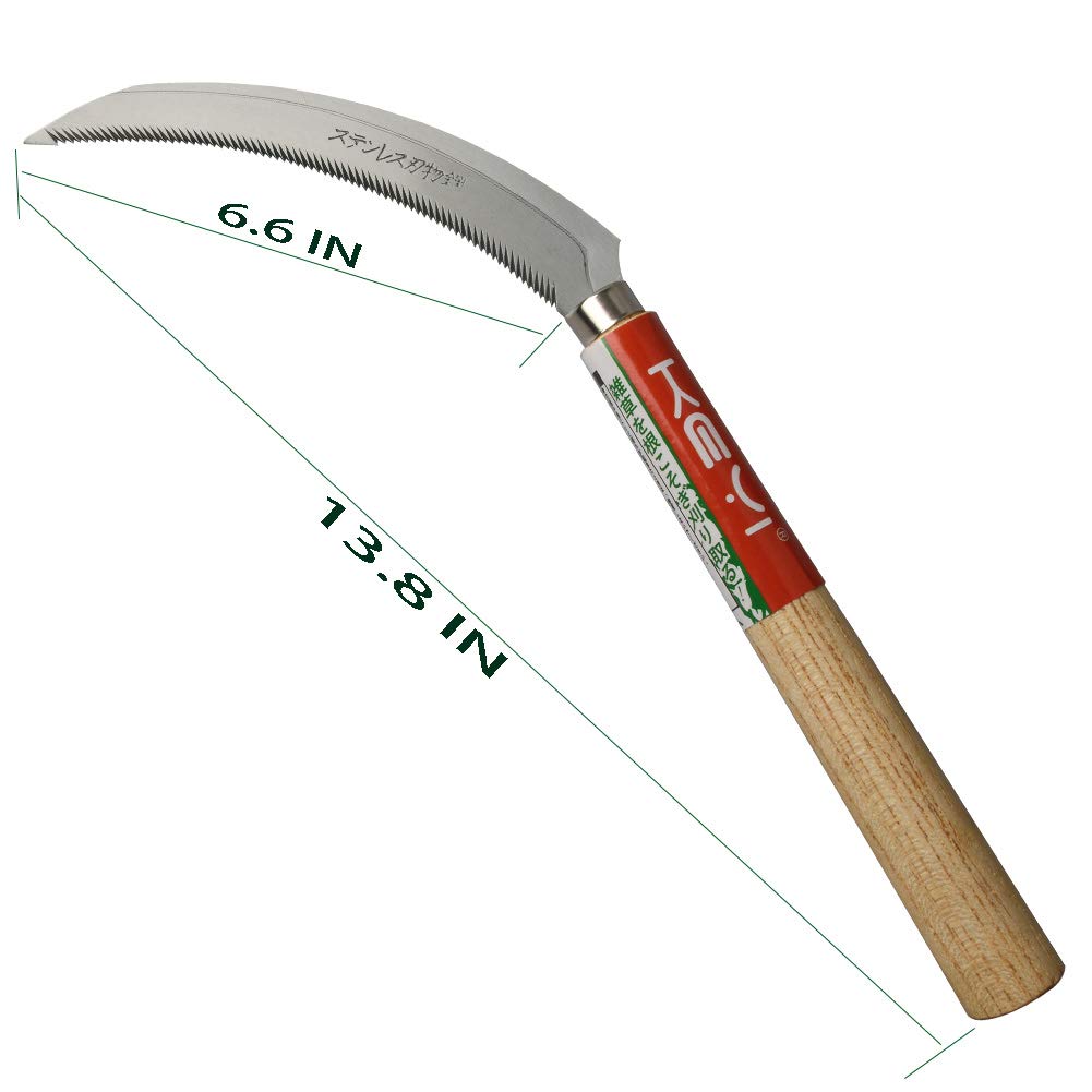 KEYI EYI Saw Tooth Sickle close-up, ideal for harvesting flowers and vegetables.