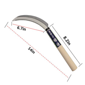 KEYI Grass Sickle carbon steel blade delivers lightweight cuts in the garden