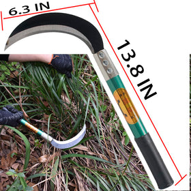 Serrated edge on KEYI Sickle helps tackle tough vines.