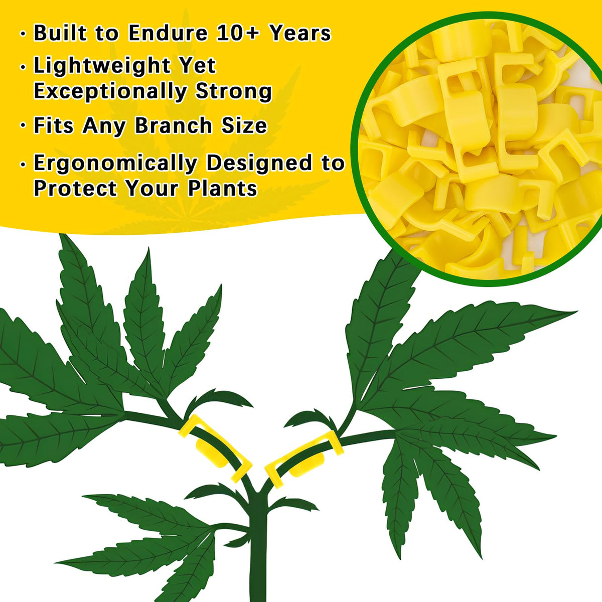 Durable recycled ABS clips from Keymarx ready for multiple grow cycles.