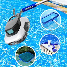 Keyrank aluminum pole works underwater and above ground for flexible pool cleaning setups.
