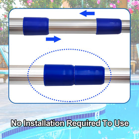 Keyrank compatible with standard telescopic poles for flexible pool cleaning