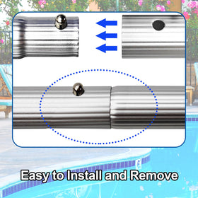 Keyrank cordless-ready pole supports cleaner operations above water for quick retrieval and maintenance.