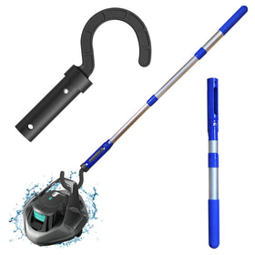 Keyrank hook-swimming pole for robot cleaner enhances easy retrieval from water