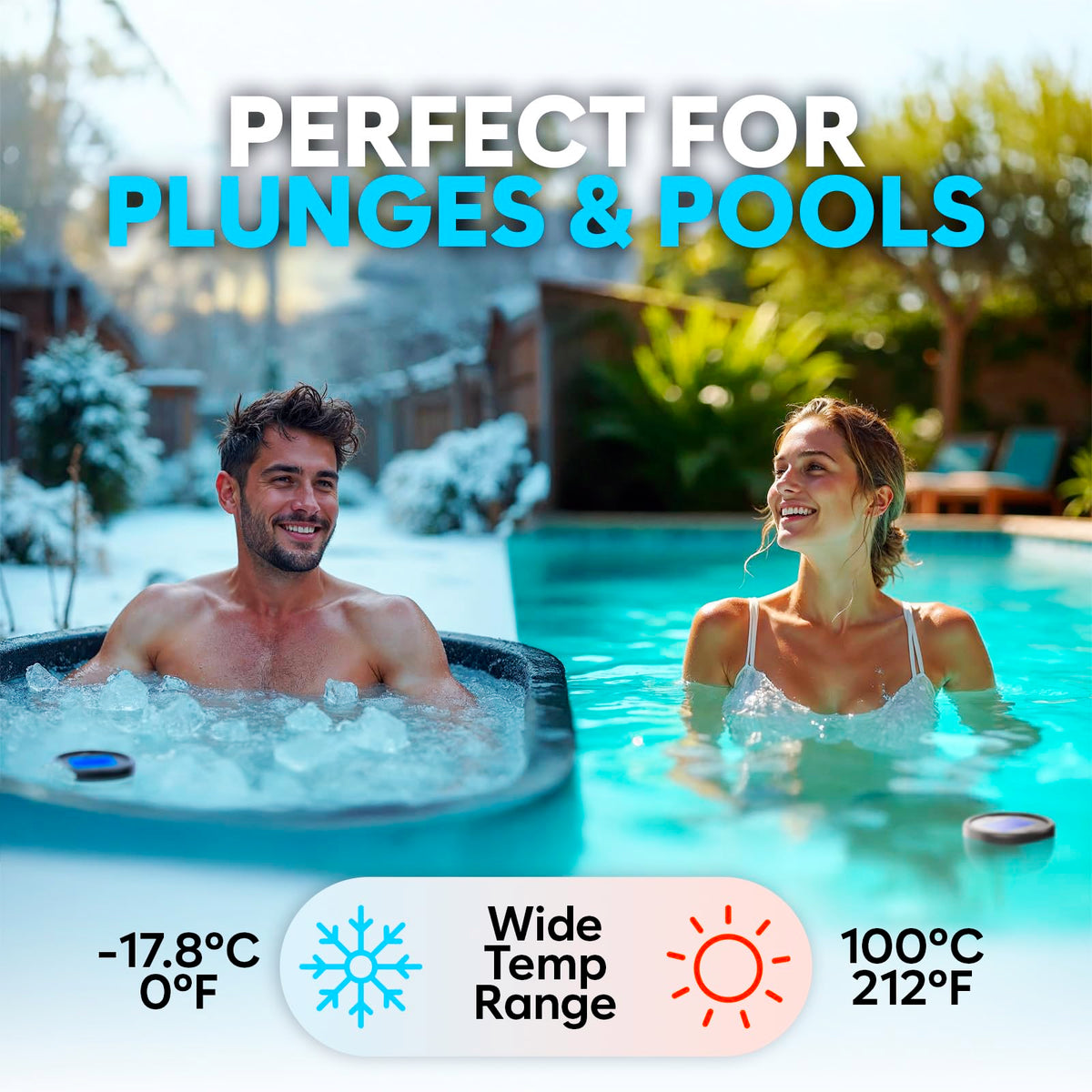 Keystone Peak Floating Pool Thermometer stays buoyant for easy pool checks