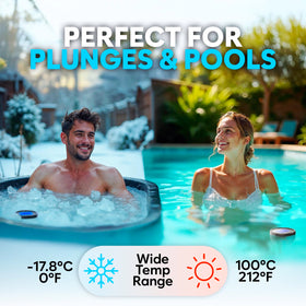 Keystone Peak Floating Pool Thermometer stays buoyant for easy pool checks