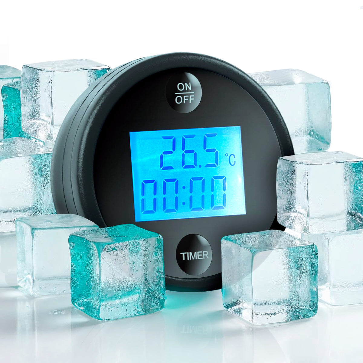 Keystone Peak Ice Bath Thermometer display shows precise temperature at a glance