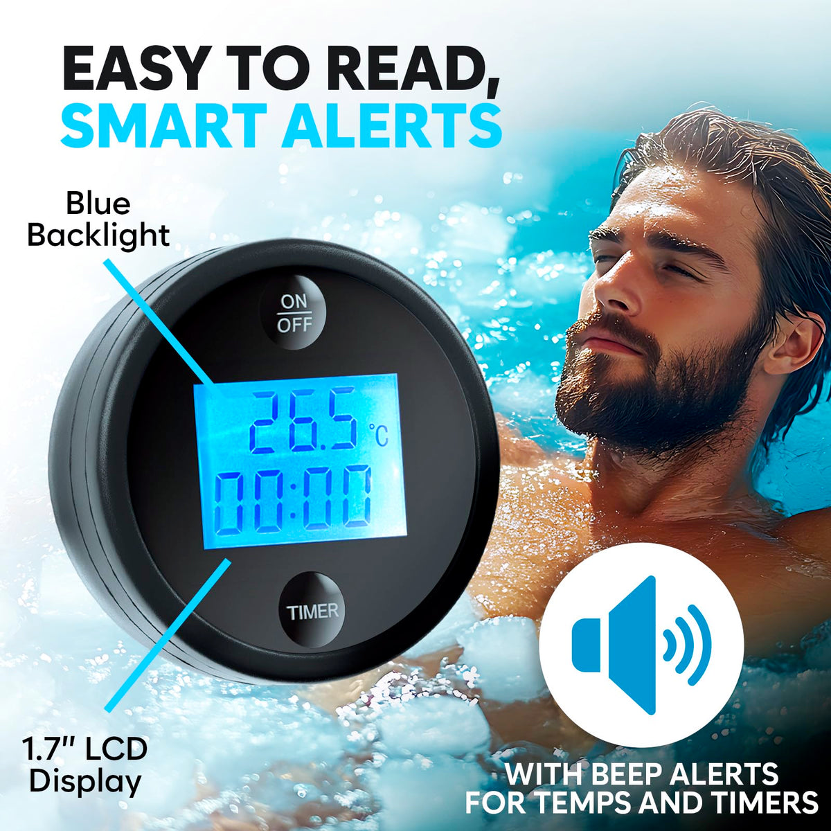 Keystone Peak Large Clear Display enables reading with cold hands
