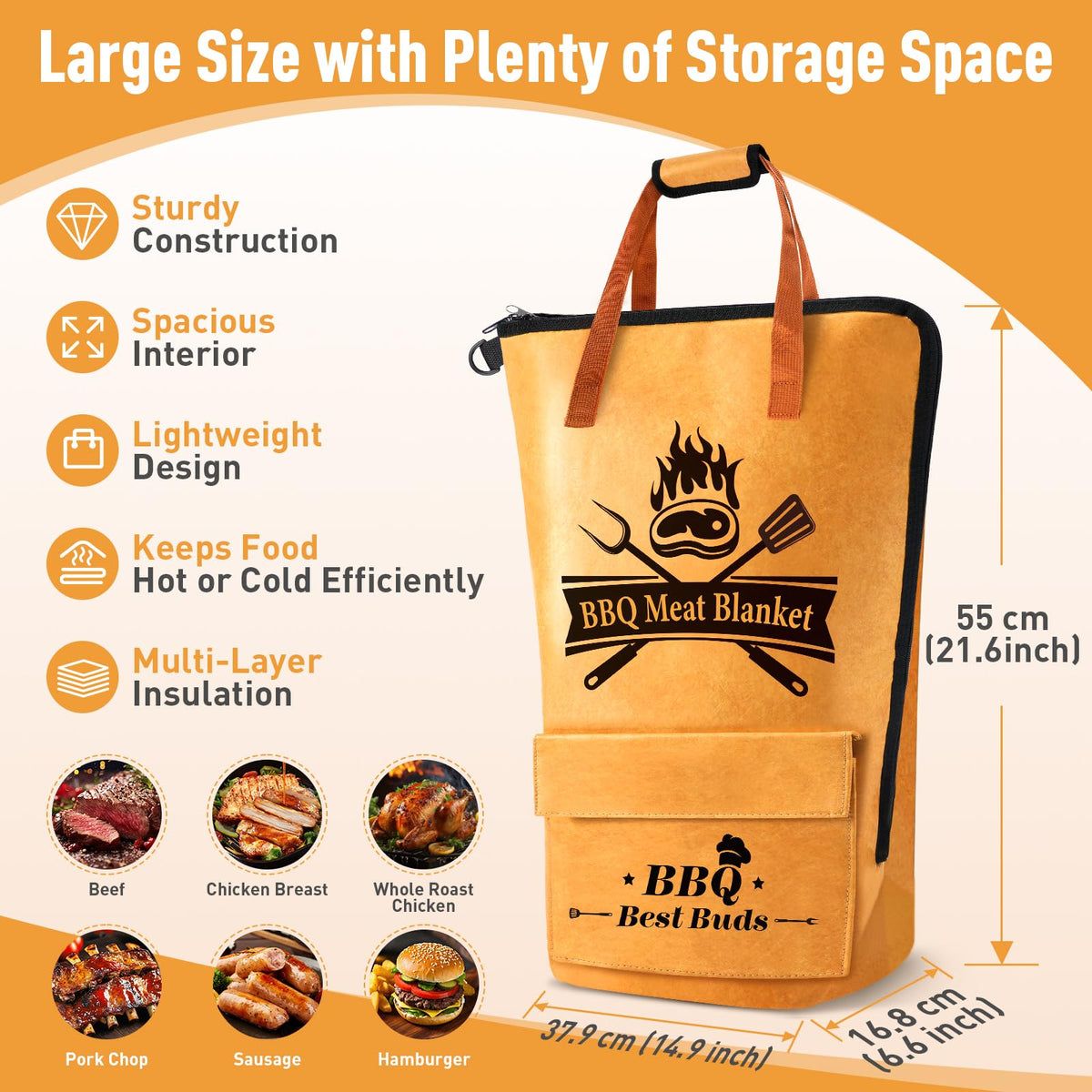 KEZKALS leakproof design with sturdy zipper keeps food secure and clean