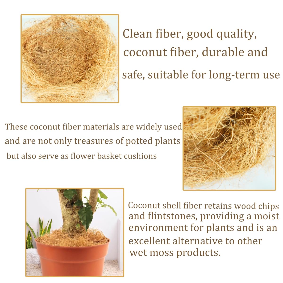 Bird nesting material option from KFAREJGOAE coconut fiber