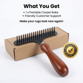 KFHENSOMR multi-surface rug rake for shag and chenille