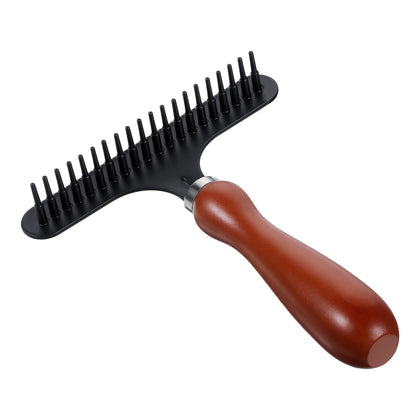 KFHENSOMR portable carpet rake revives fluffy shag rugs