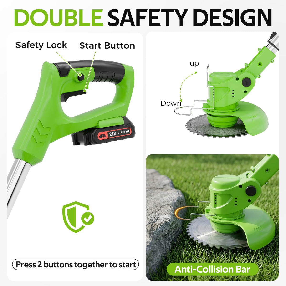 KFM lightweight 4.4 lb design for easy maneuvering.