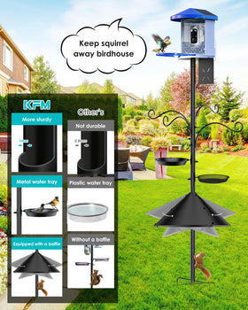KFM squirrel-proof pole keeps small mammals away from feeders