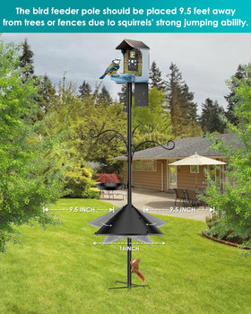 KFM four shepherd hooks offer extra hanging options for feeders and lights.