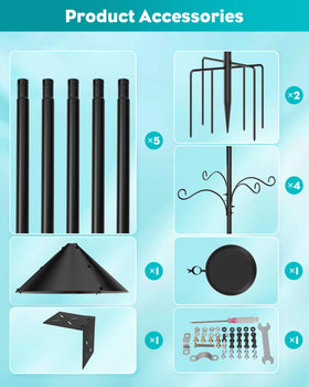 KFM heavy-duty design allows quick five-minute assembly for outdoor setup.